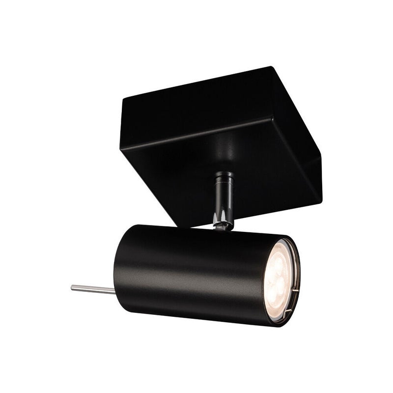 Reflektor sufitowy spot natynkowy Fussa kwadratowy czarny 1xGU10x10W wym: 15 x 14 x 10 cm metal Shilo