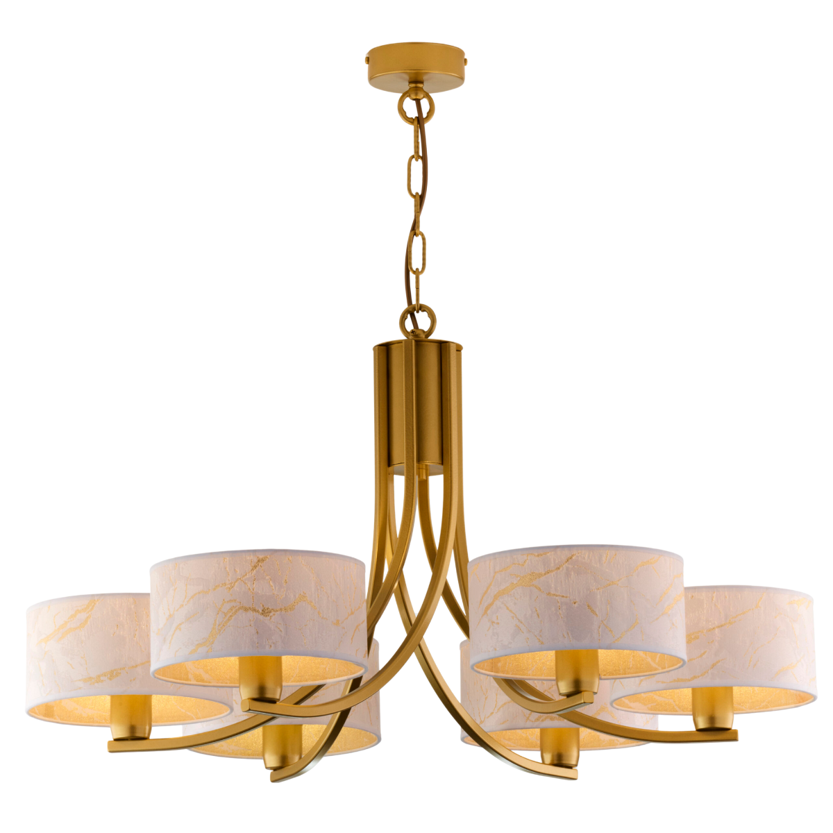 Lampa wisząca ARTHUR złota 6xE27x20W metal wym:71x78x78cm IP20 Jupiter