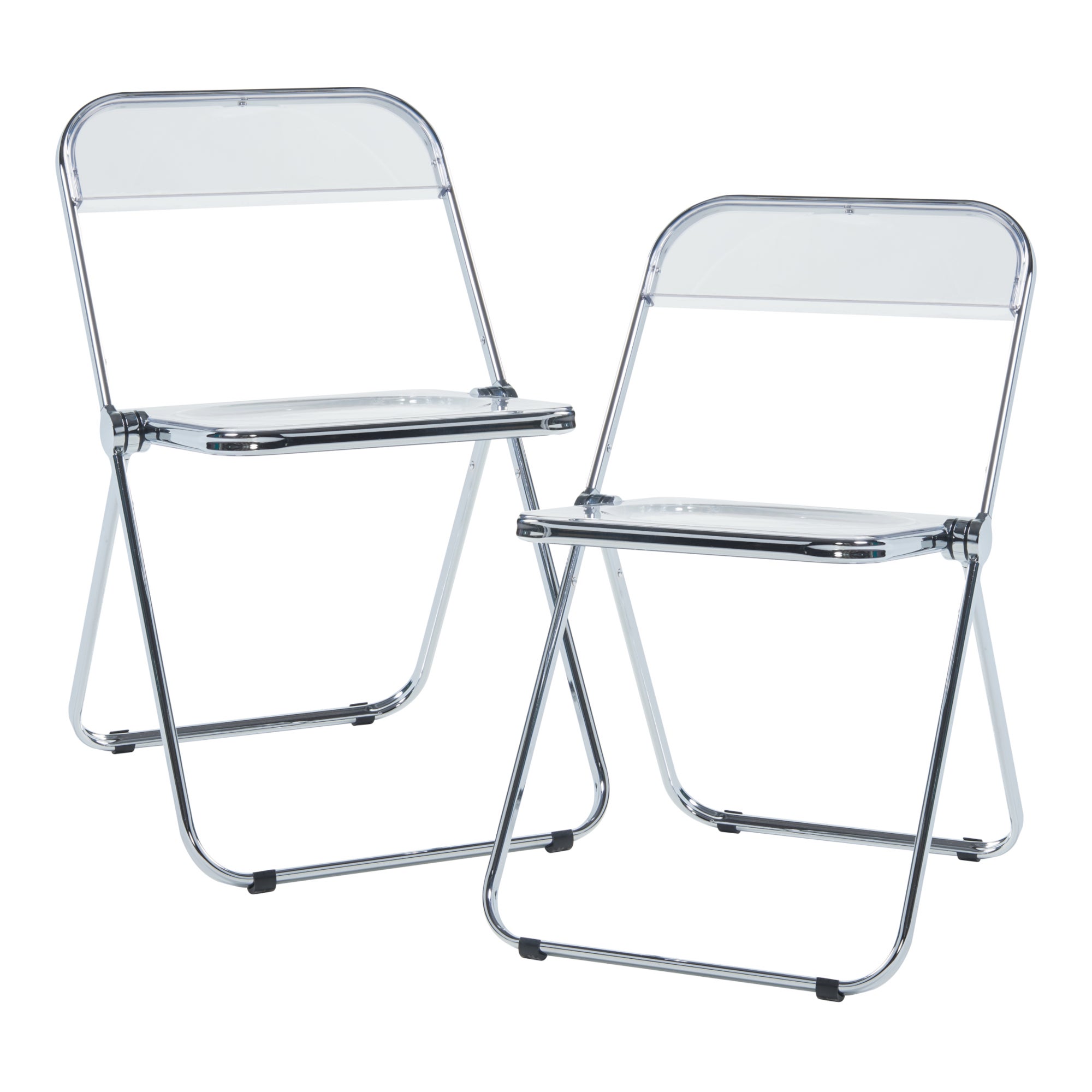 Sedia Pieghevole Trasparente In PET - Per Interni/Esterni, Capacità 200 Kg, Design Moderno, Salvaspazio