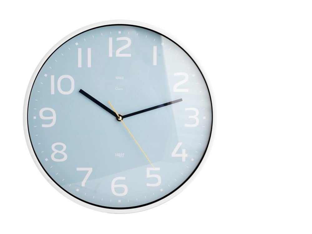Horloges murales de maison bleus