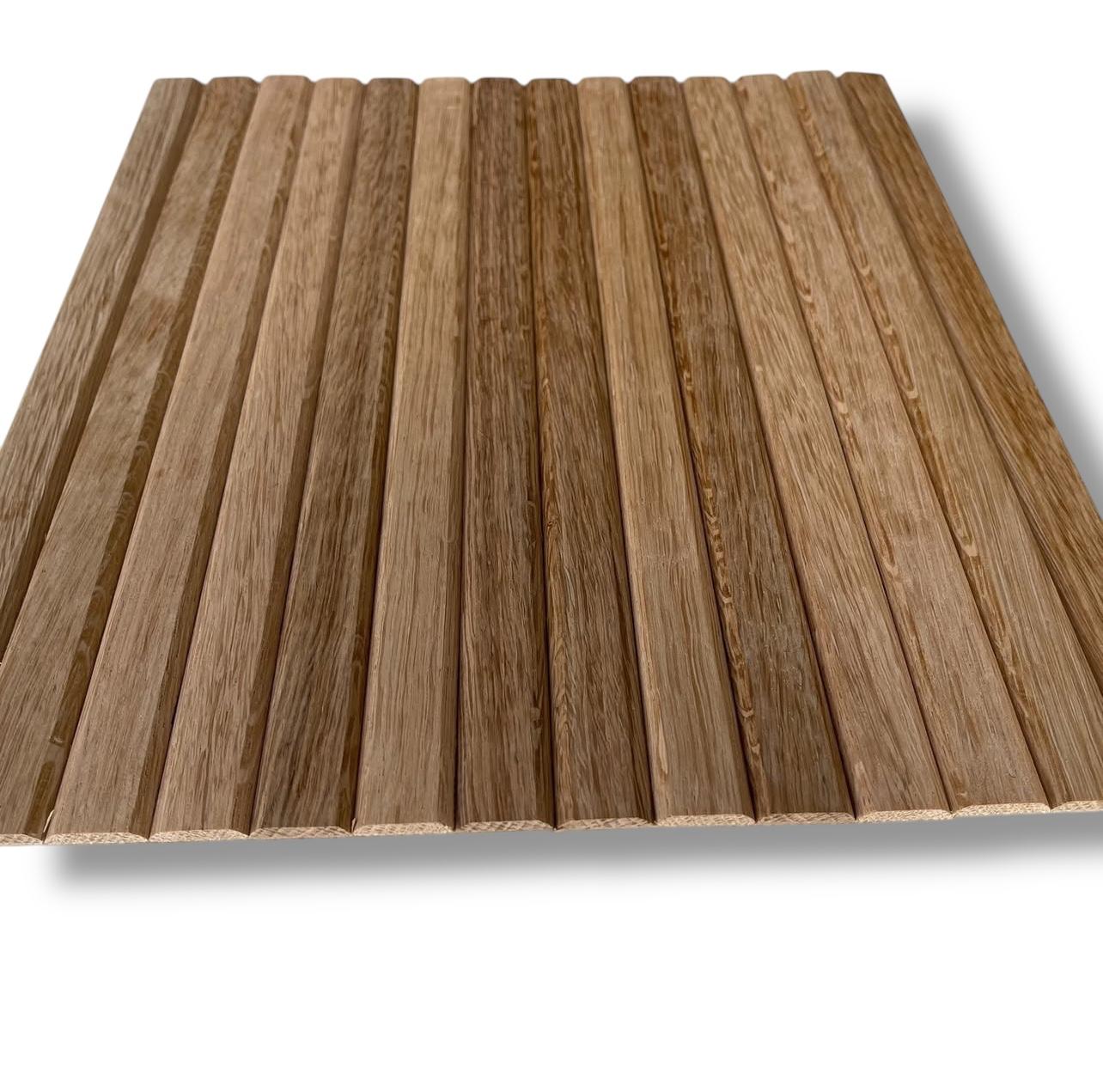 Rivestimento murale Palilleria bisellato flessibile effetto 3D in legno di Rovere Naturale 300X2400 mm (0,72 m2/scatola) - 3