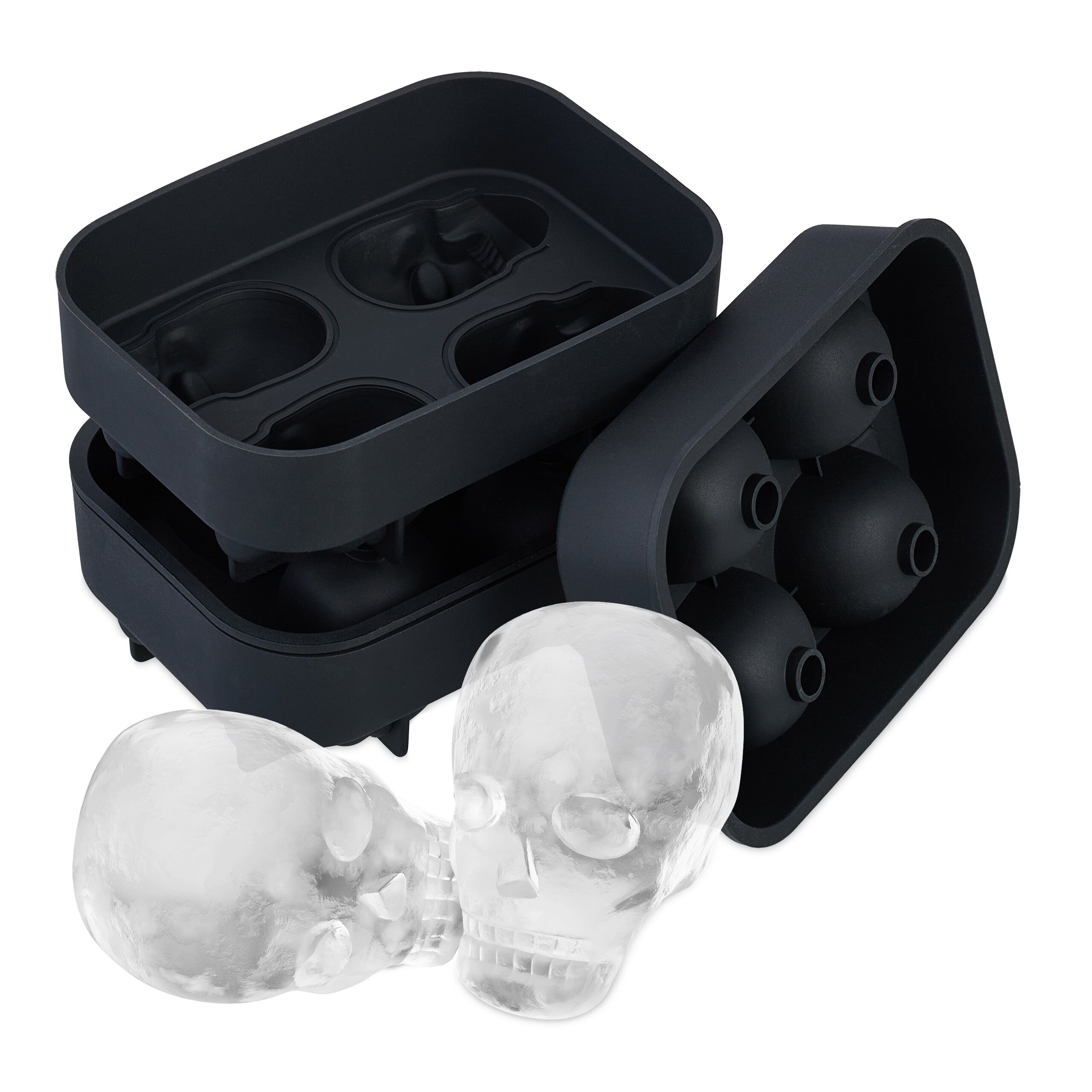 Stampo Per Ghiaccio A Forma Di Teschio In Silicone Alimentare – Vassoio 6 Cavità Per Whisky, Cocktail E Cioccolatini, Ideale Per Halloween - 4