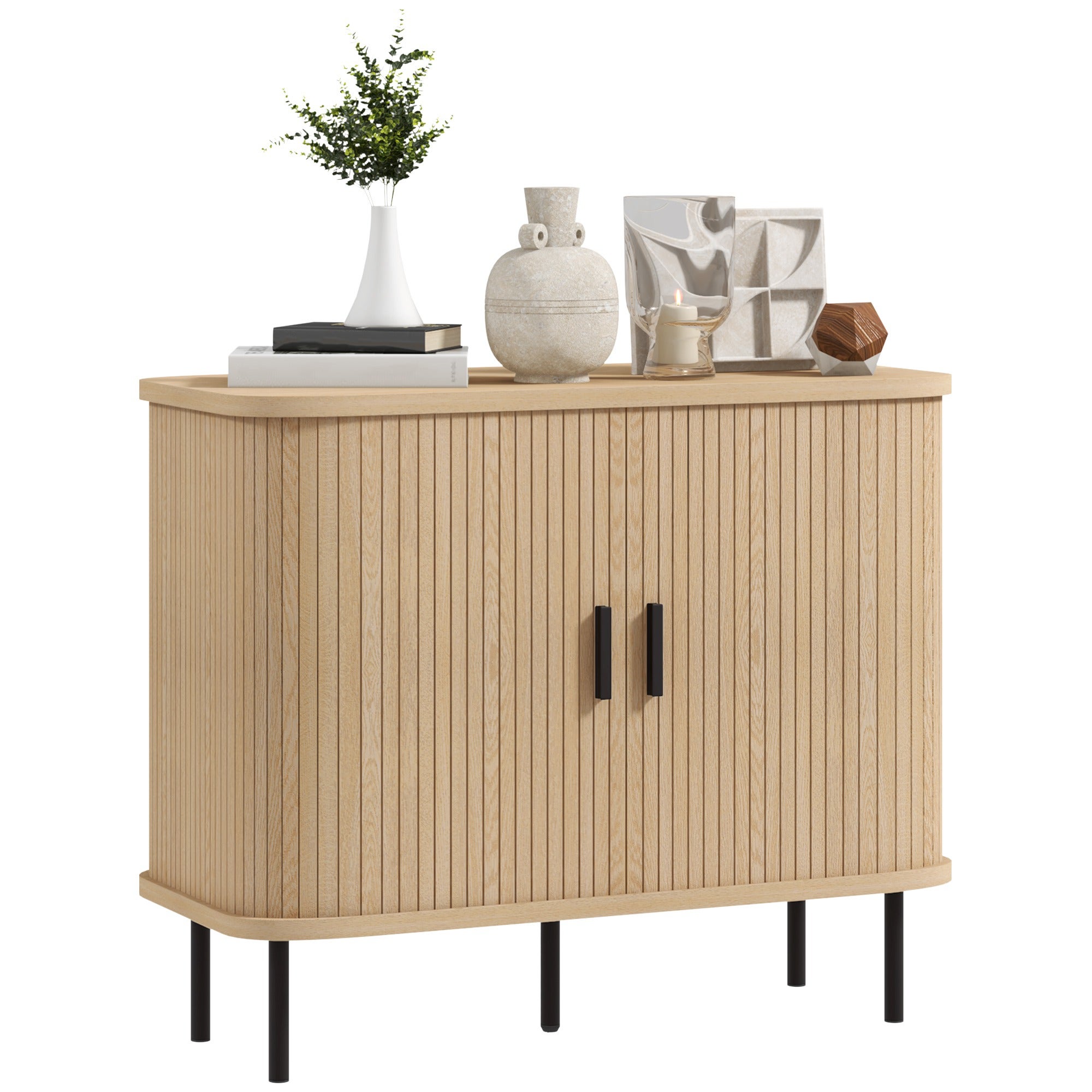 Buffet vidaXL Buffet Haut, Armoire avec Pieds, Meuble de Rangement avec