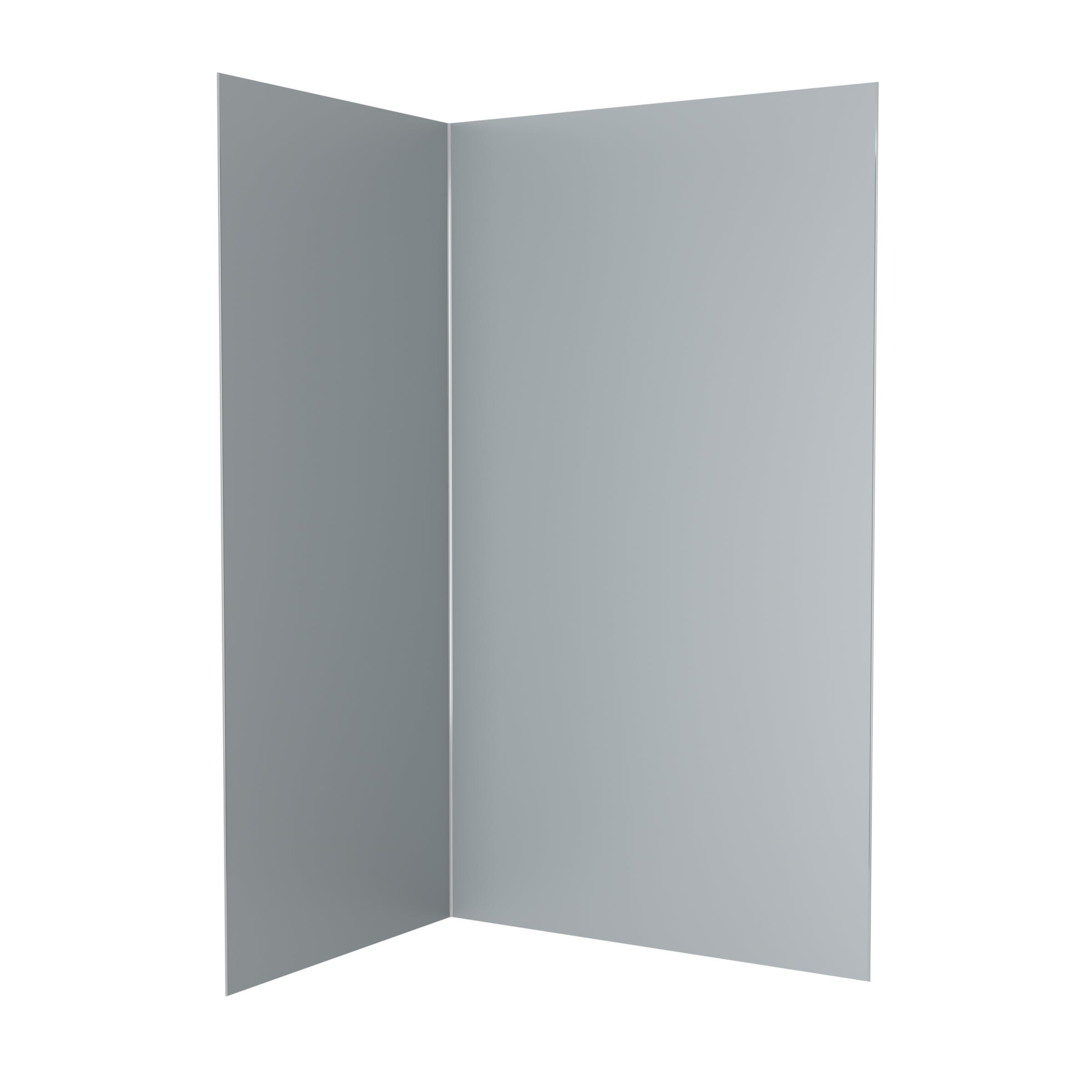 Pack 2 Panneaux Muraux en Aluminium Silver 120+90x210 cm + Profilés Chrome - 6