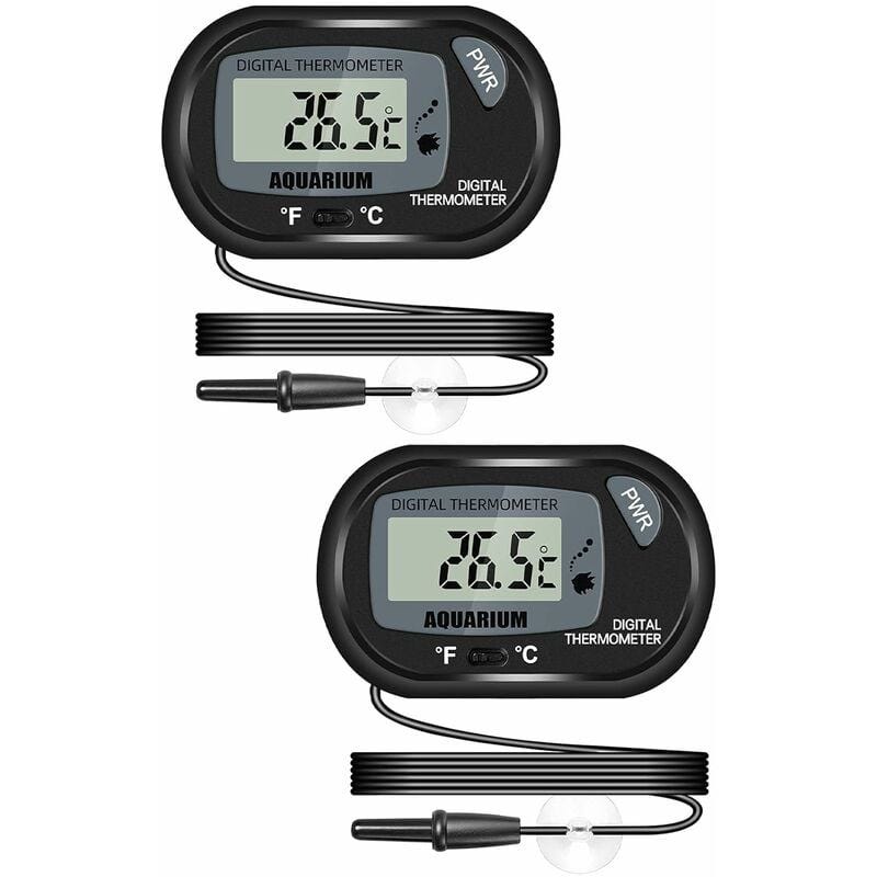 Termómetro Digital Para Acuario Inalámbrico - LCD, Mide -10°C A 60°C, Memoria Máx/mín, Adhesivo