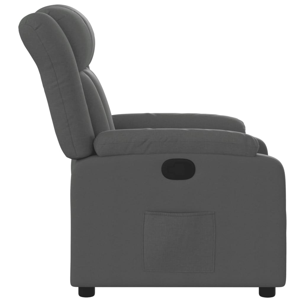 Fauteuil inclinable Gris foncé Tissu - COMFORTXL - 7