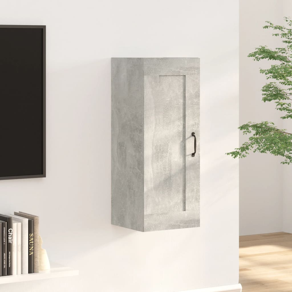 Meuble de rangement | Armoire suspendue Gris béton 35x34x90 cm Bois d'ingénierie326291 - 2