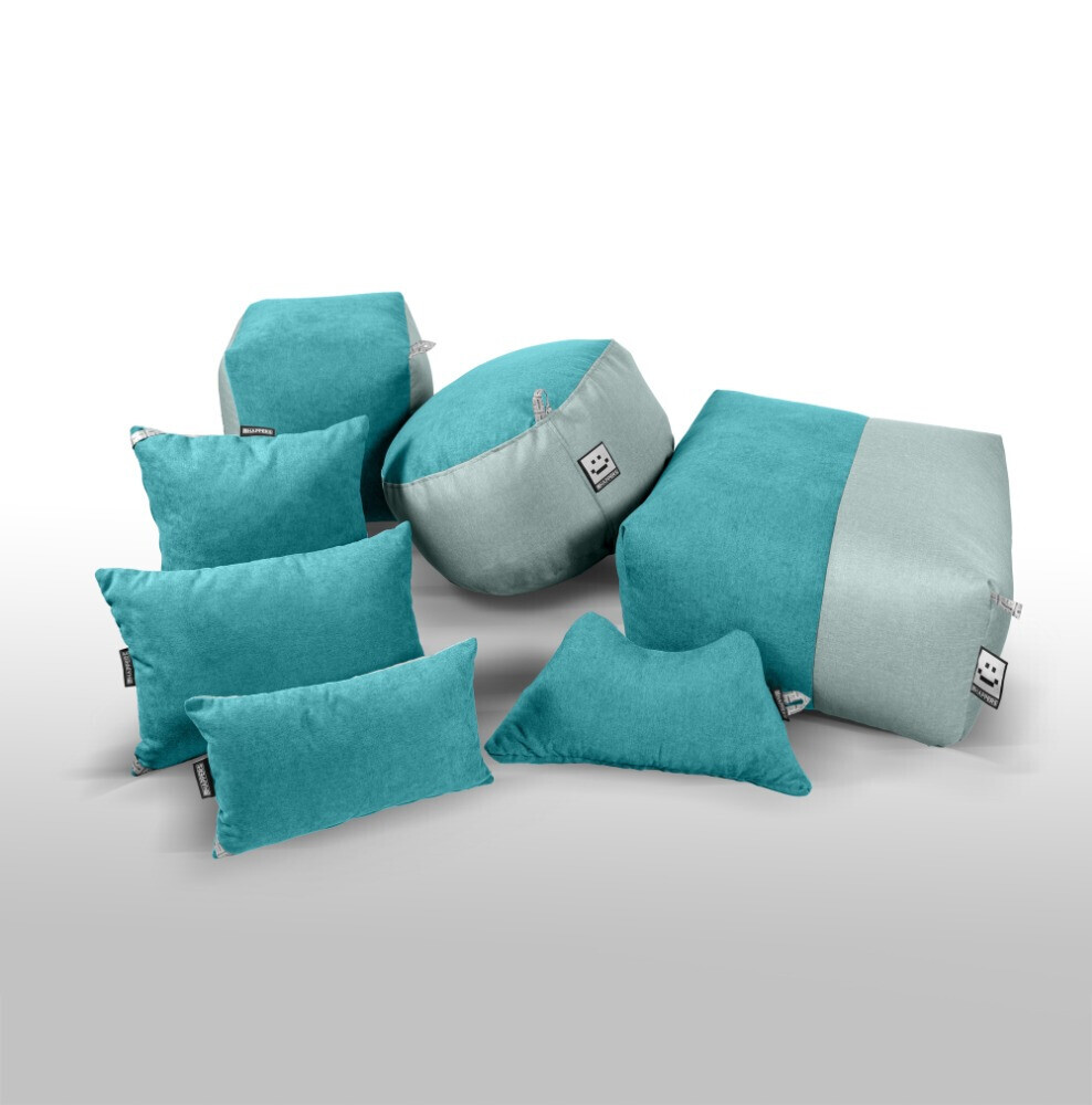 Puff Redondo Tex Turquesa - 5