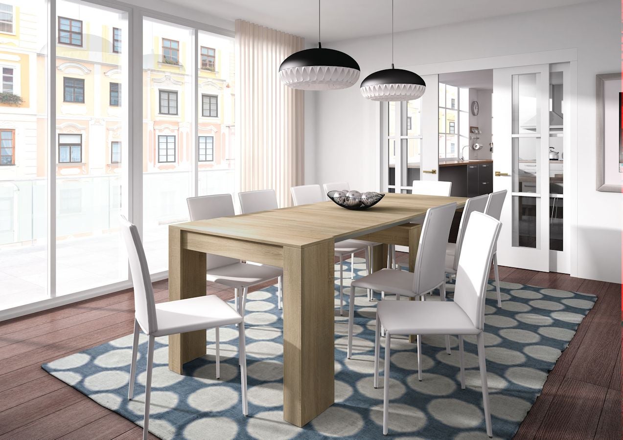 Table à manger LENA extensible L51/237cm - Bois - 4