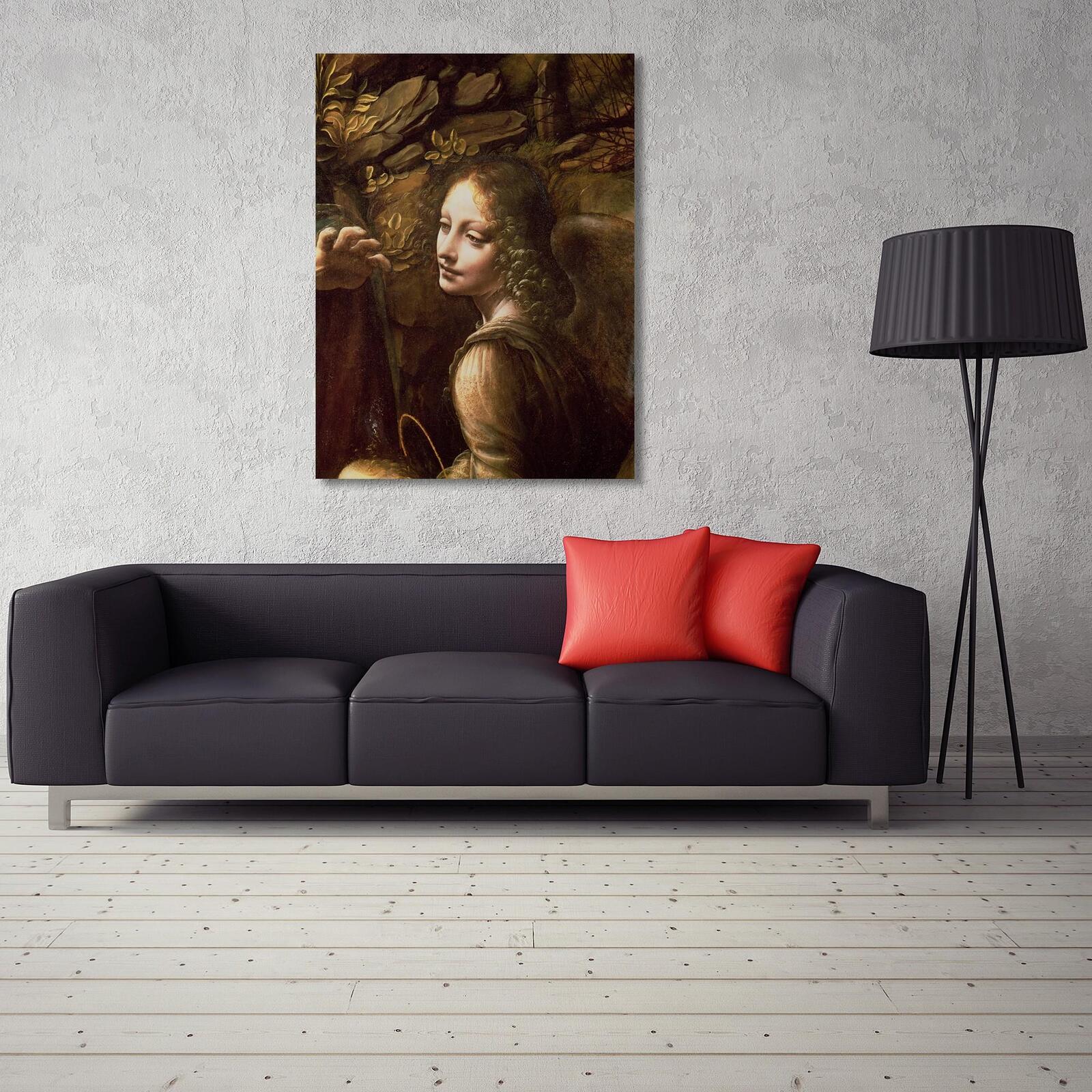 Tableau reproduction photo de leonardo da vinci - étude d'un ange - 70 x 100 cm - 3