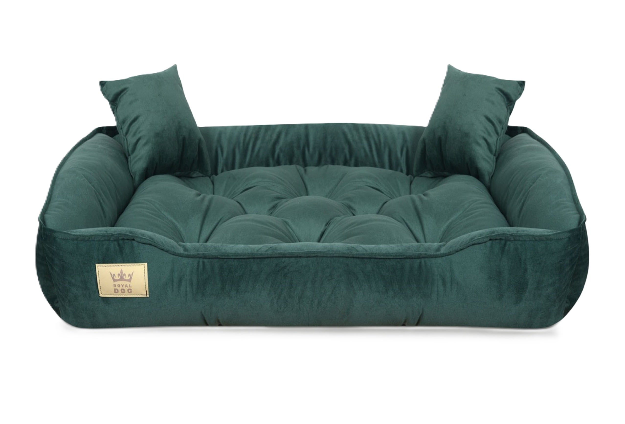 Legowisko dla psa kojec Aio Factory welur ciemnozielony 100x75 cm 1szt
