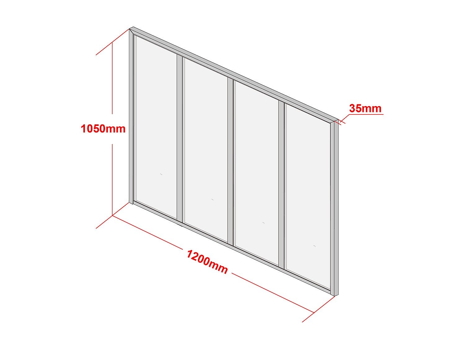 Verrière atelier en aluminium thermolaqué - 120x105 cm - Noir - BAYVIEW - 3