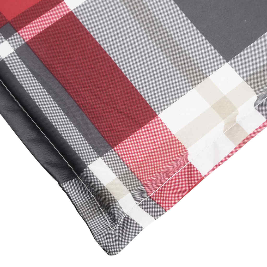 Poduszka na leżak, czerwona krata, (75+105)x50x4 cm vidaXL - 6