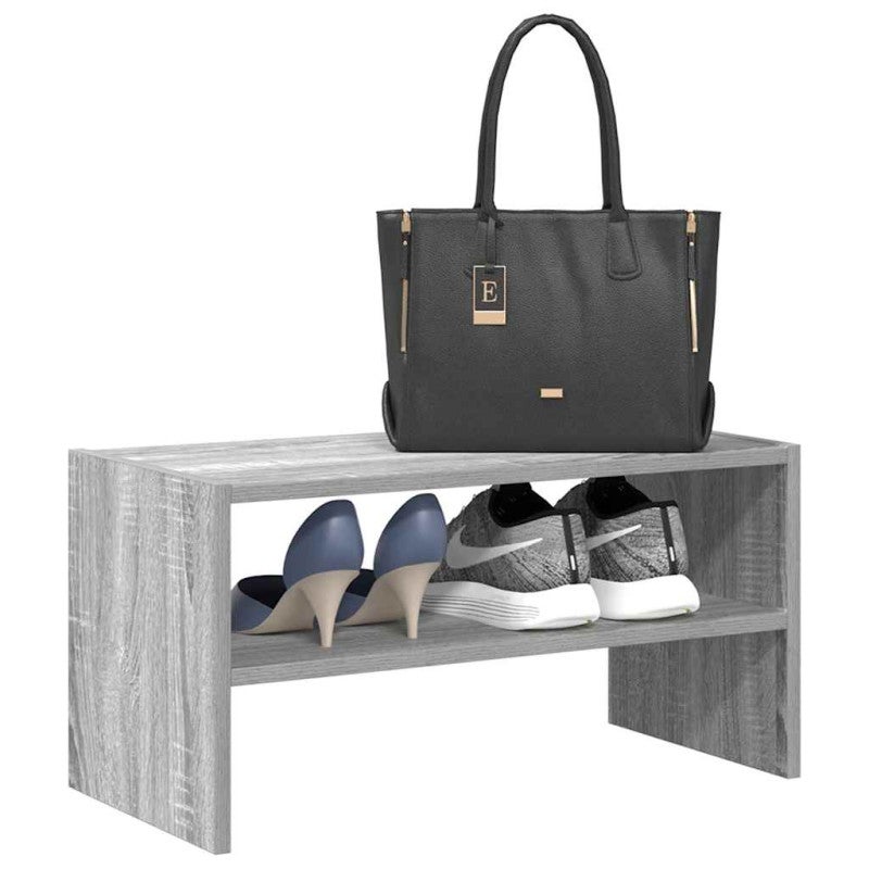 HFXHIJXQ Étagère à chaussures grise Sonoma - 38 x 35 x 50 cm - Cadre en acier - 2 compartiments - Peu encombrante - Avec banc - Pour couloir, chambre à coucher et bureau HFXHIJXQ Étagère à chaussures grise Sonoma - 38 x 35 x 50 cm - Cadre en acier - 2 compartiments - Peu encombrante - Avec banc - Pour couloir, chambre à coucher et bureau