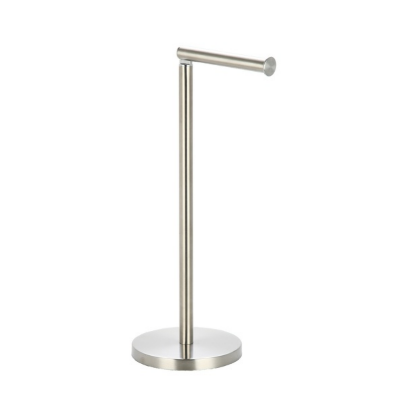 Porte-Rouleau Papier WC Sur Pied MSV – Chromé Élégant – Réserve Intégrée