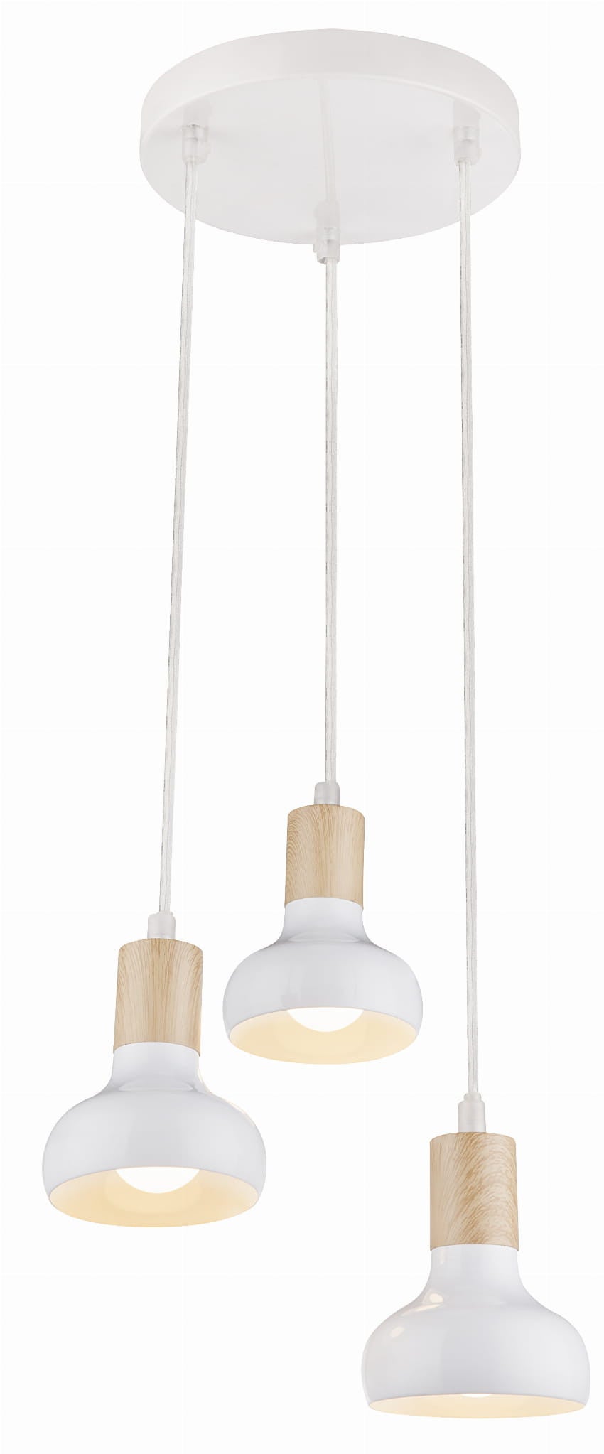 Lampa wisząca Puerto biała 3xE14x40W wym: 90 x 27 x 27 cm metal Candellux