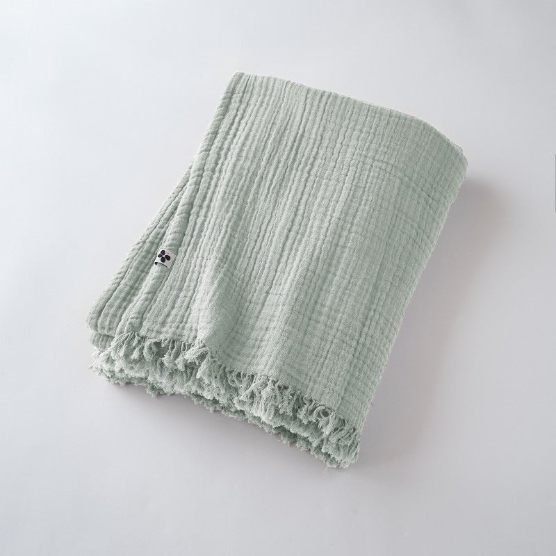 Plaid à franges 