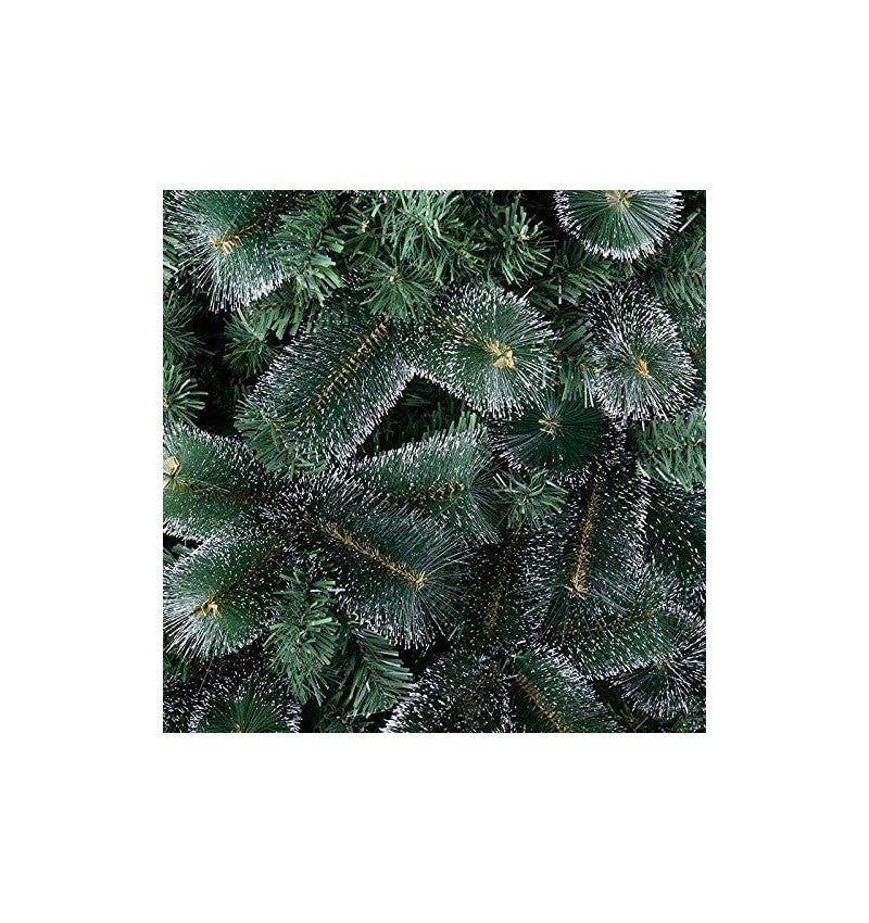 Árbol De Navidad 150cm 1.5m Pino Artificial Decoración Navideña Con Soporte Metálico Ramas Verdes con efecto nieve - 4