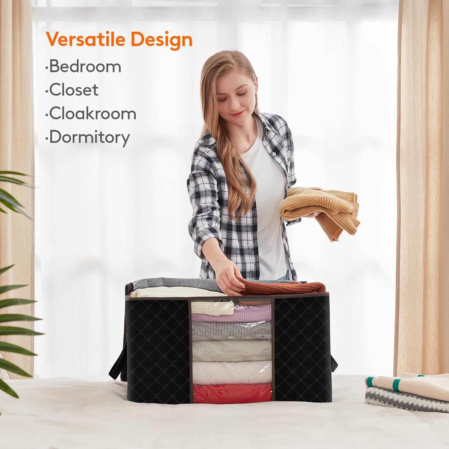 Sac De Rangement Pliable - Pour Couettes, Jouets, Fourre-tout - Tissu Polyester - Plusieurs Tailles - Neuf