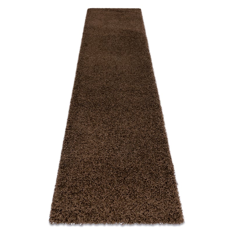 Dywan, Chodnik SOFFI shaggy 5cm brązowy - do kuchni, przedpokoju, na korytarz 70x250 cm