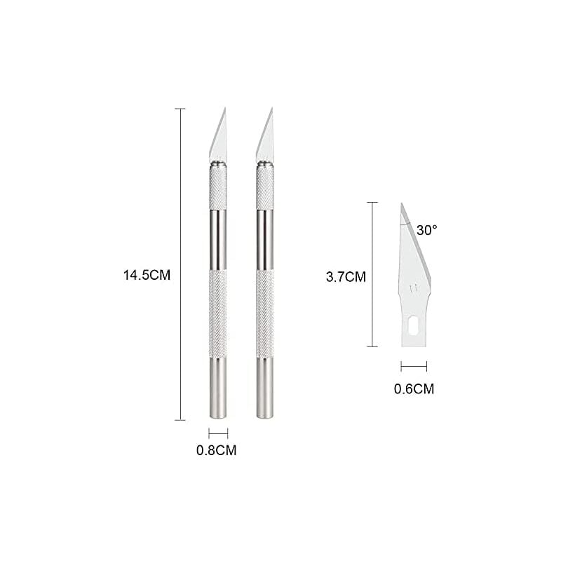 Precision Cutter 2 Scalpel avec 42 lames, Cutter de Précision Couteau pour Découpe de Travail d'art Bricolage - 2