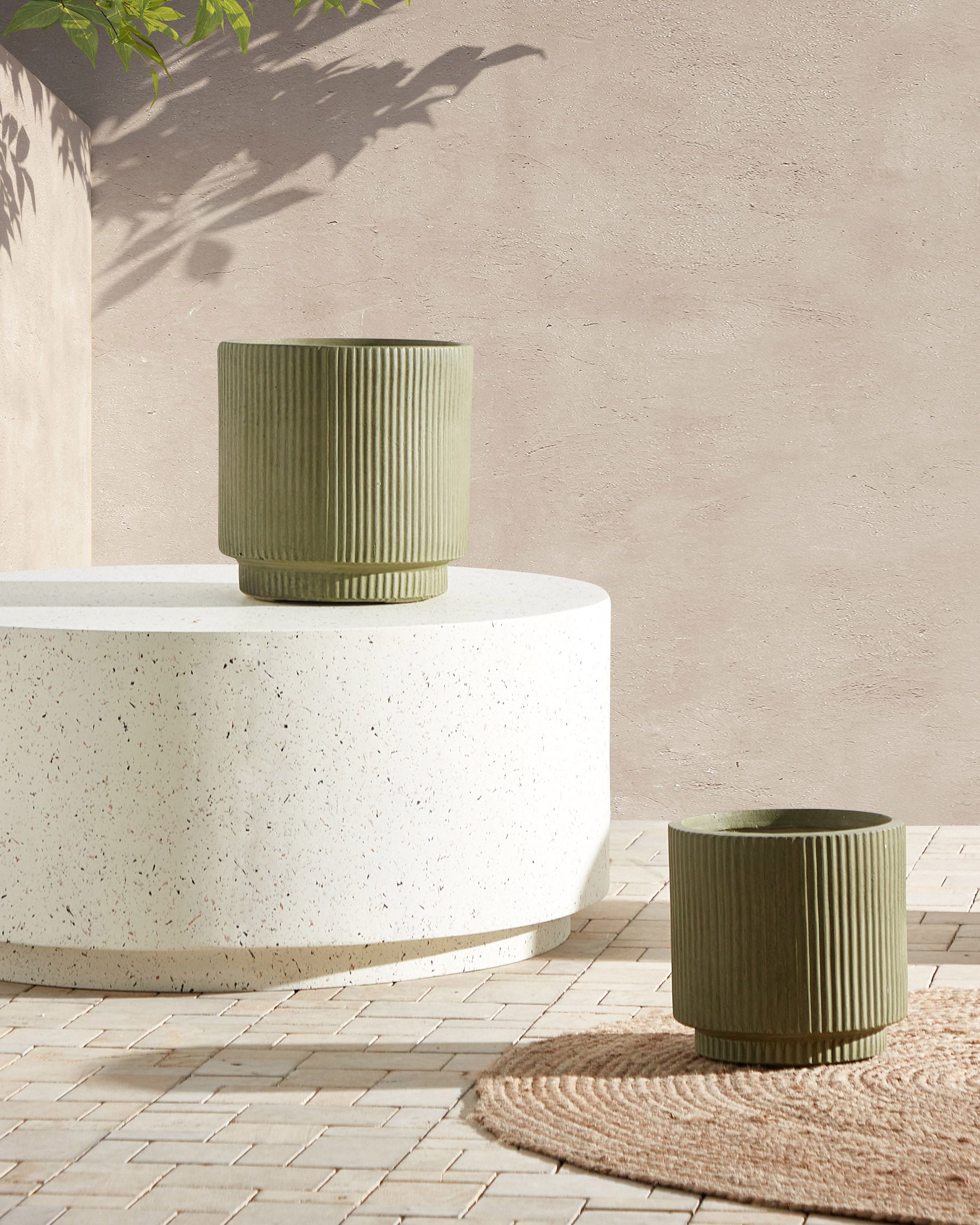 Cache-pot DARIA 30 cm Vert olive - 2