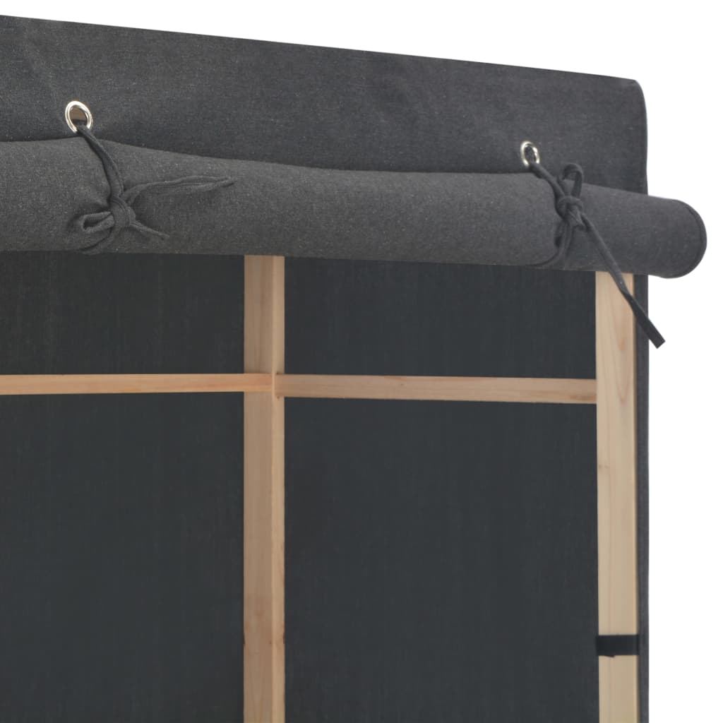 Armário de tecido cinza 79x40x170 cm - COMFORTXL - 4