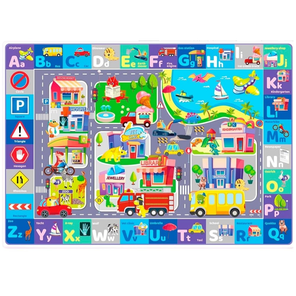 MagiDeal 10 pièces bébé Tapis de Jeu en Peluche Tapis de Sol en Mousse Anti-dérapant Confortable Puzzle Tapis de Jeu Doux Tapis d'escalade Tapis pour, Bleu