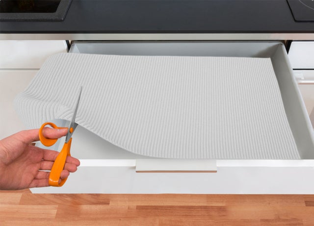 Tappetino Per Cassetti In EVA - Grigio 30x150cm, Non Adesivo, Per Cucina E Frigo