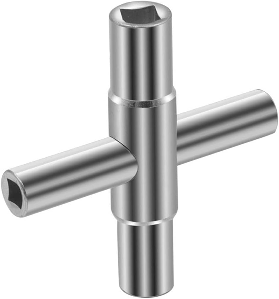 Clé Carrée 4 En 1 - Dimensions 6,5/7/8/9 Mm - Pour Robinets, Vannes, Armoires électriques, Radiateurs - Acier Inoxydable - 9