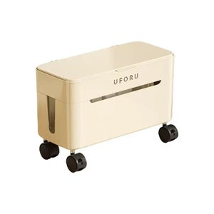 Boîte De Rangement Avec Roulettes - Organisateur Mobile Plastique 38x28.5x12 Cm, Blanc - Pour Bureau, étagère, Documents, Fournitures