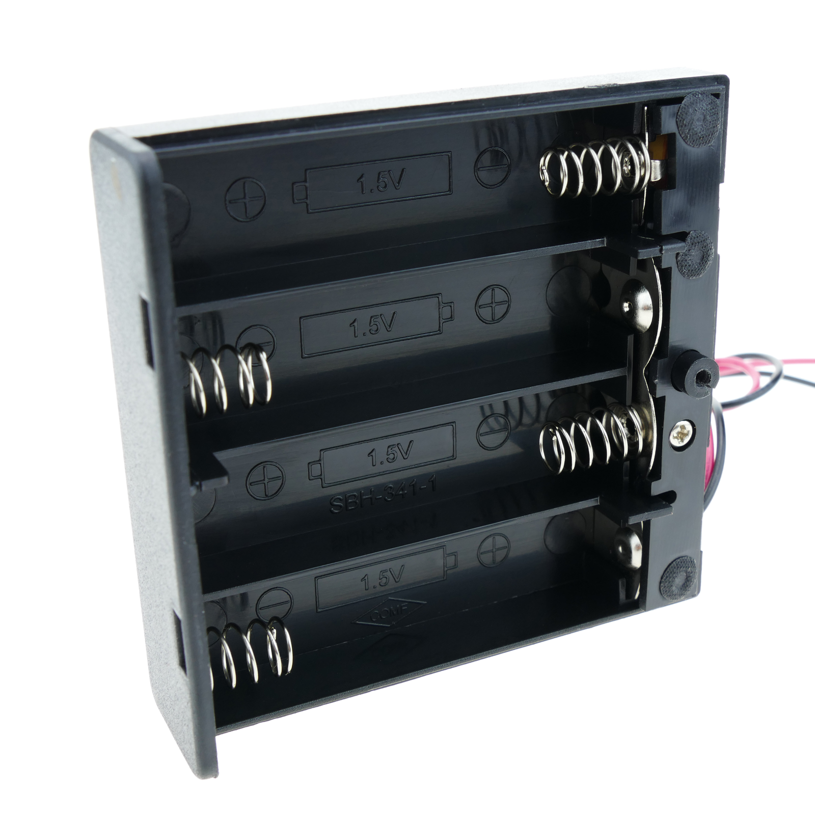 Titulaire dans la case pour 4 AA LR6 1.5V avec interrupteur - 4