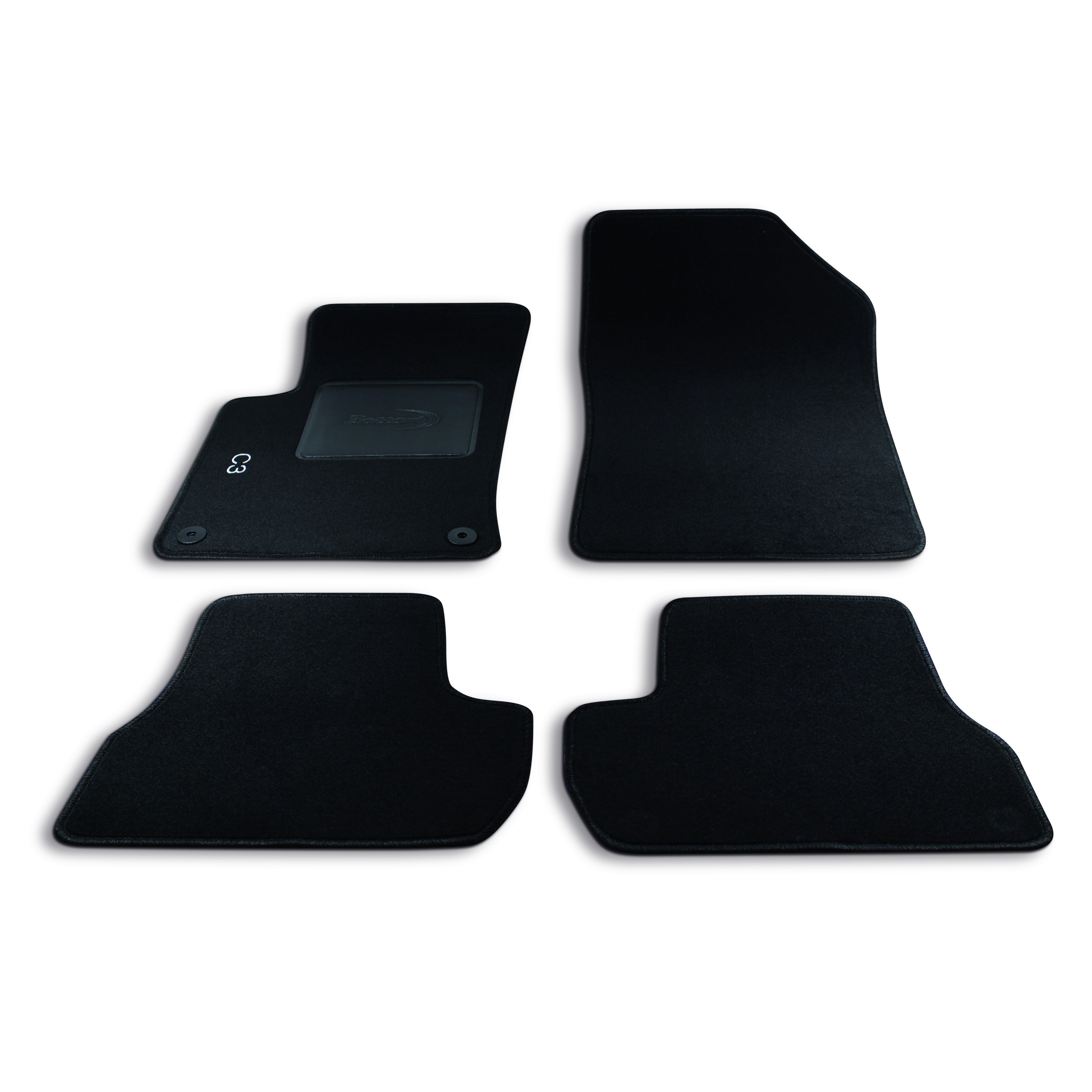SPRINT00207 Tappeti Auto Moquette Su Misura Per Audi Q3 (8U) 2011-2018, Set Nero Con Cuciture Grigie