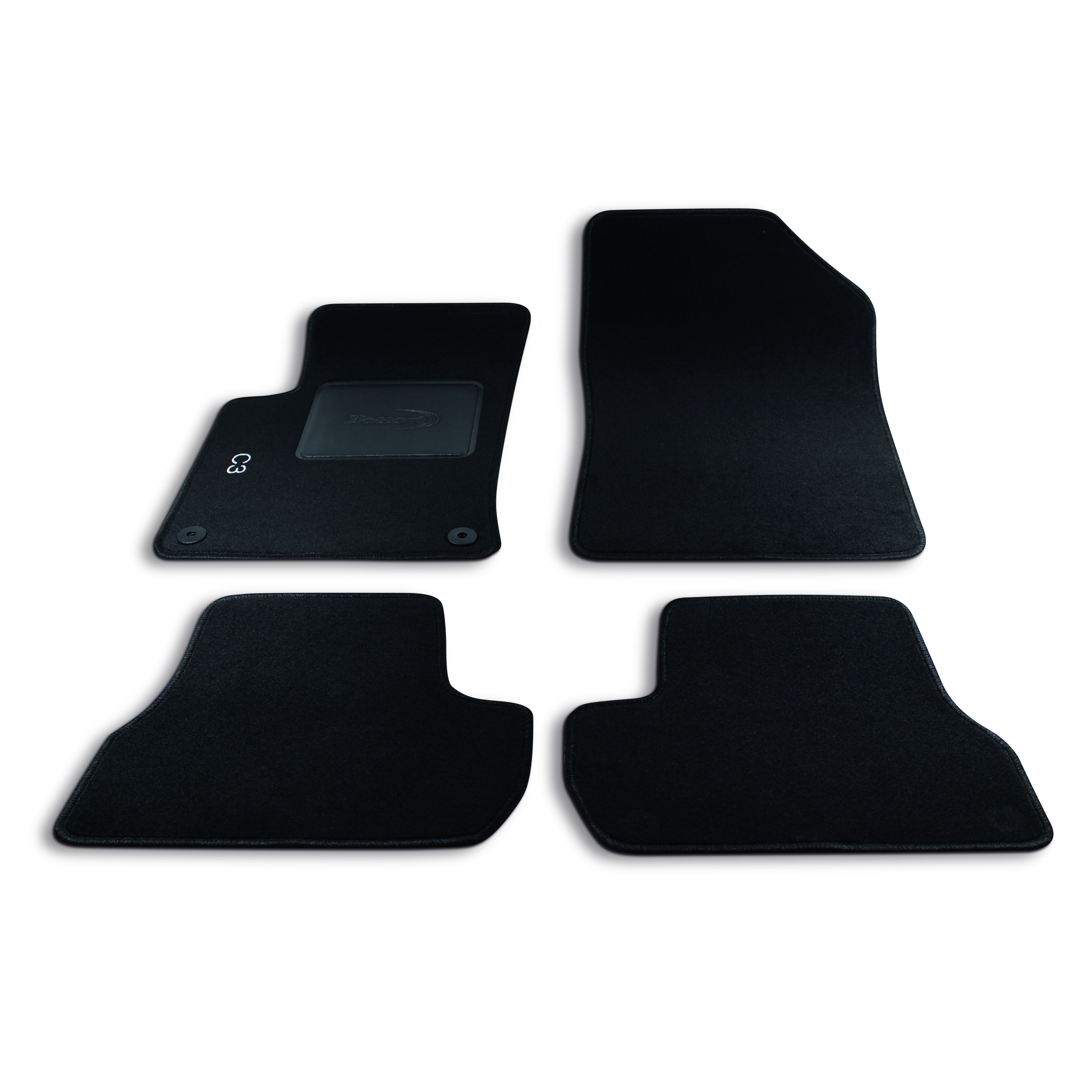 SPRINT00207 Tappeti Auto Moquette Su Misura Per Audi Q3 (8U) 2011-2018, Set Nero Con Cuciture Grigie