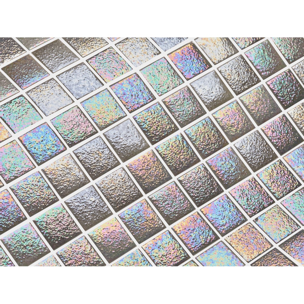 Mosaïque en émaux de verre Luxe gris irisé 2.5x2.5 cm - 3