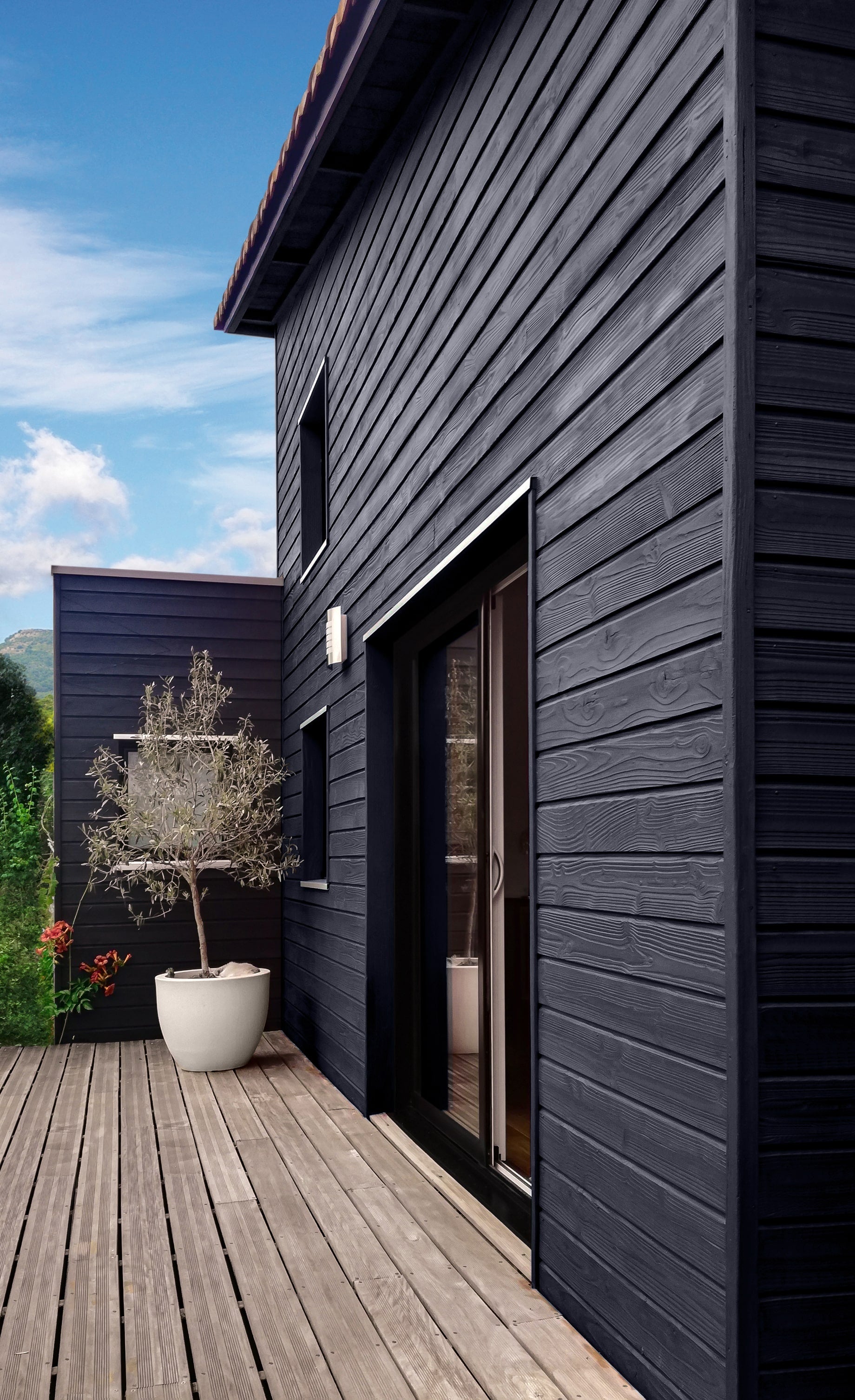 Peinture pour bois extérieur opaque - Finition Mate Owatrol BOIS COLOR Noir Profond (RAL 9005) 2.5 litres - 2