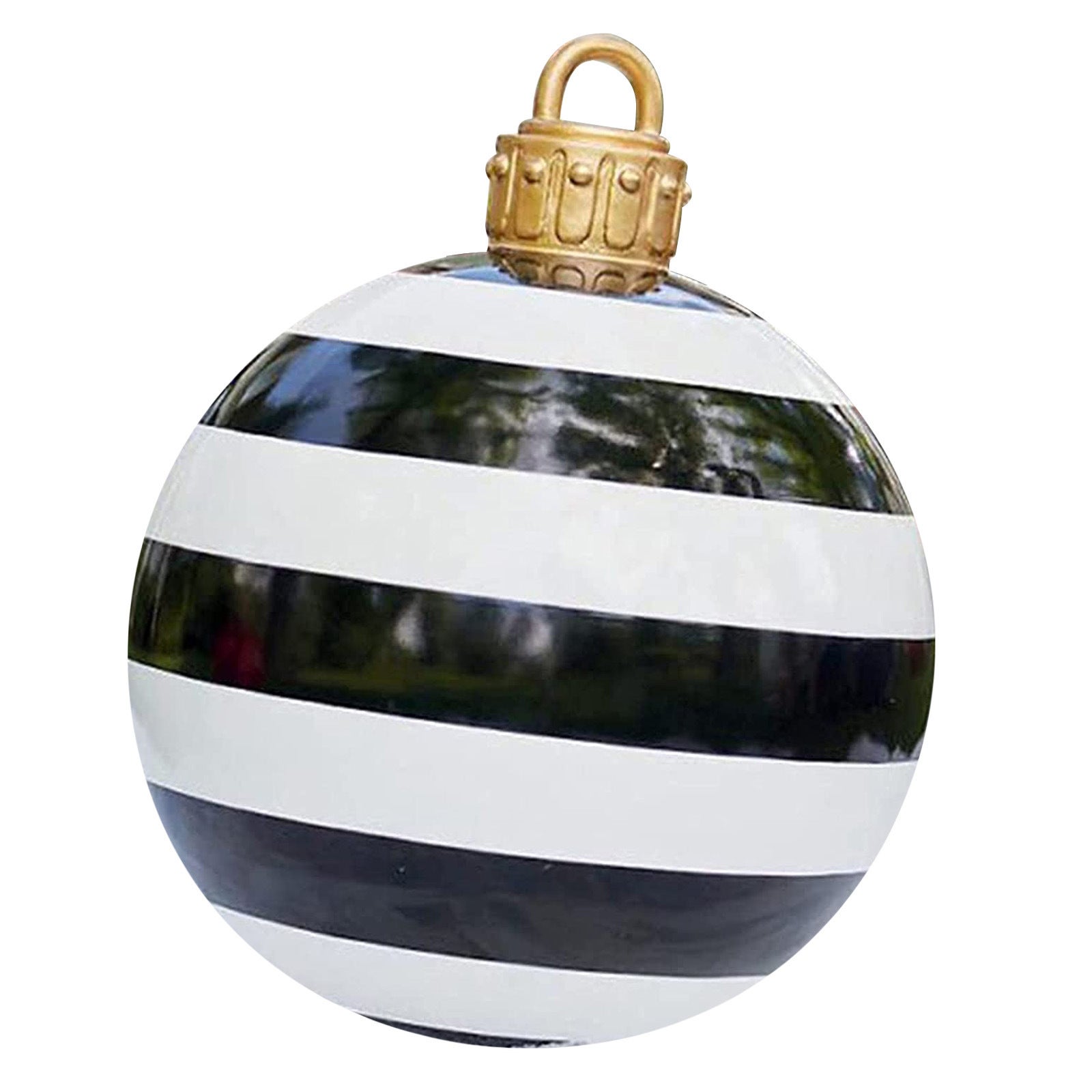 Boule De Noël Géante Gonflable En Velours - 45,7 X 61 Cm, PVC - Déco Intérieur/Extérieur, Jardin, Pelouse - 3