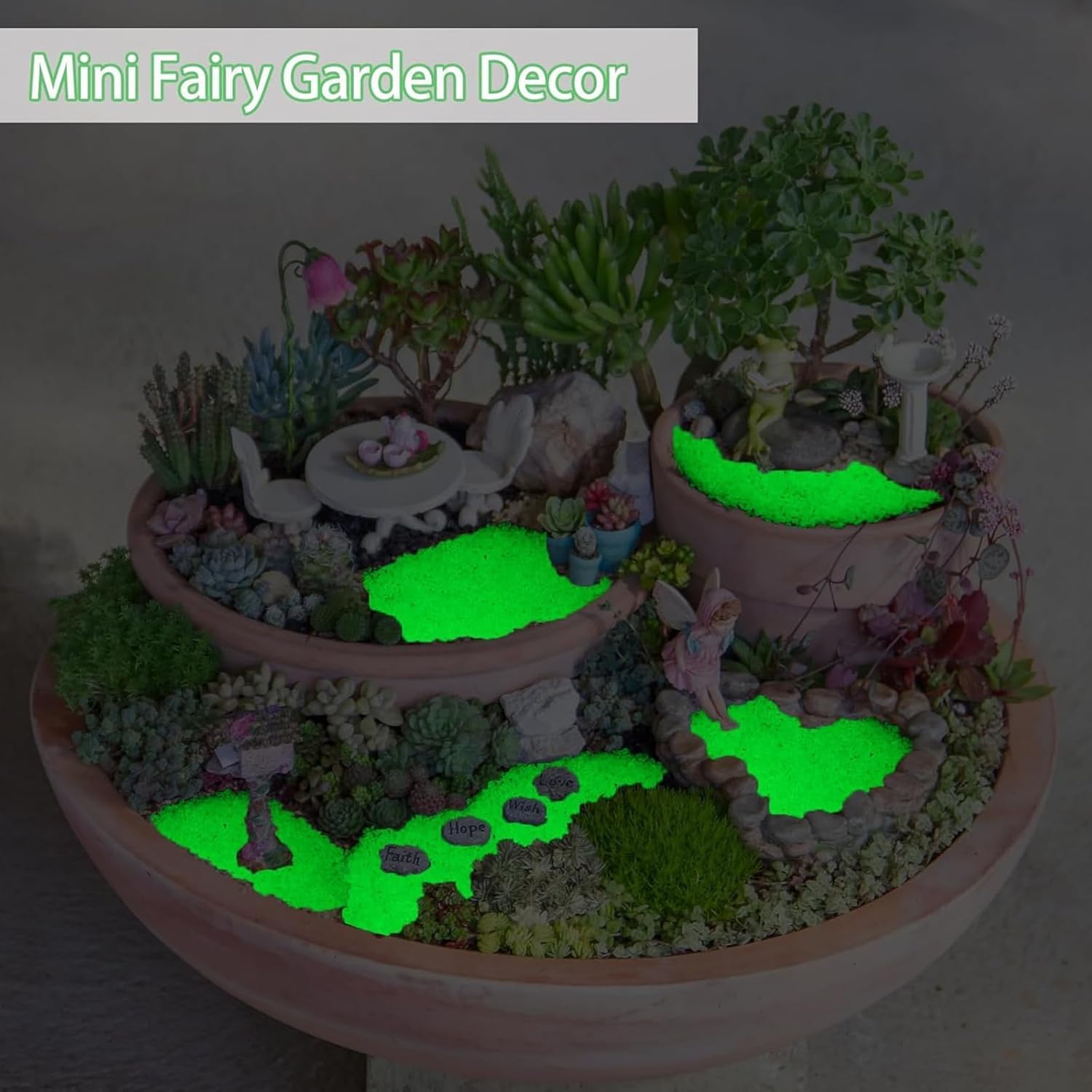 10&nbsp;000 piedras luminosas de colores de 3 a 5 mm,decorativas para jardín,piedras luminosas que brillan en la oscuridad. - 4
