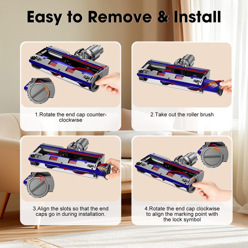 Brosse d'aspirateur Dyson - Compatible V7/V8/V10/V11/V15/G5 - Accessoire Original - 4