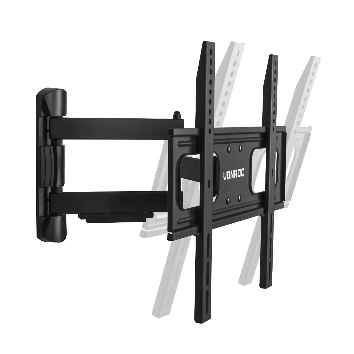Support TV mural orientable VONROC - Universel 32 à 75 pouces – 50 kg max. - Matériel de montage inclus - 5