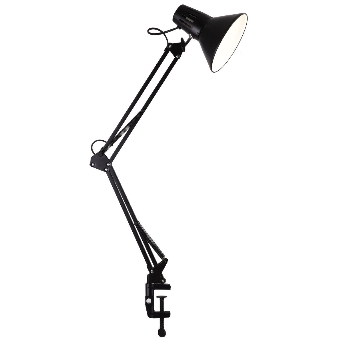 Lampa biurkowa przykręcana do blatu czarna E27 WORKER 325150 Polux
