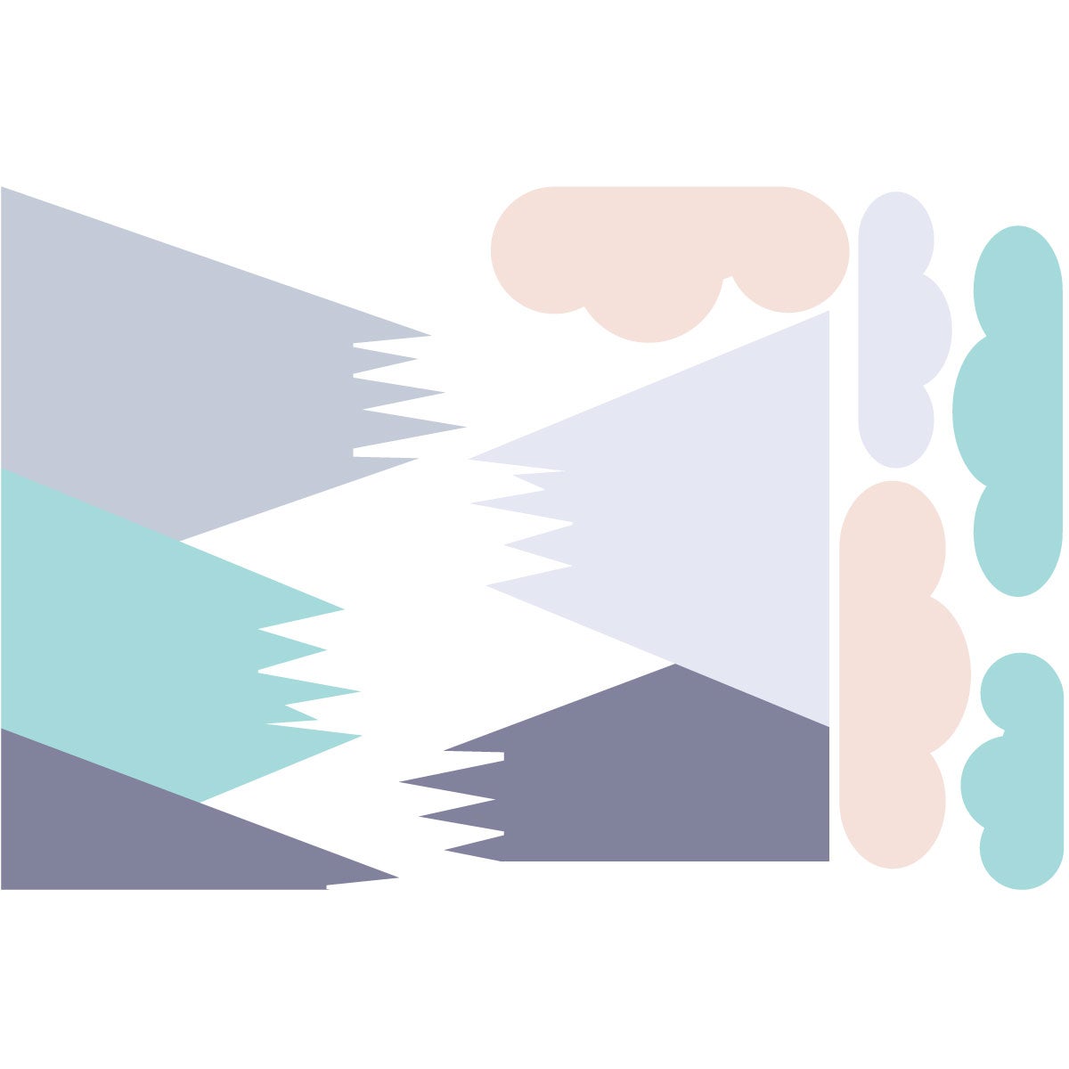 Adesivo bambino di montagna scandinavo rikka - Sticker adesivo - adesivi murali - 50x75cm - 4