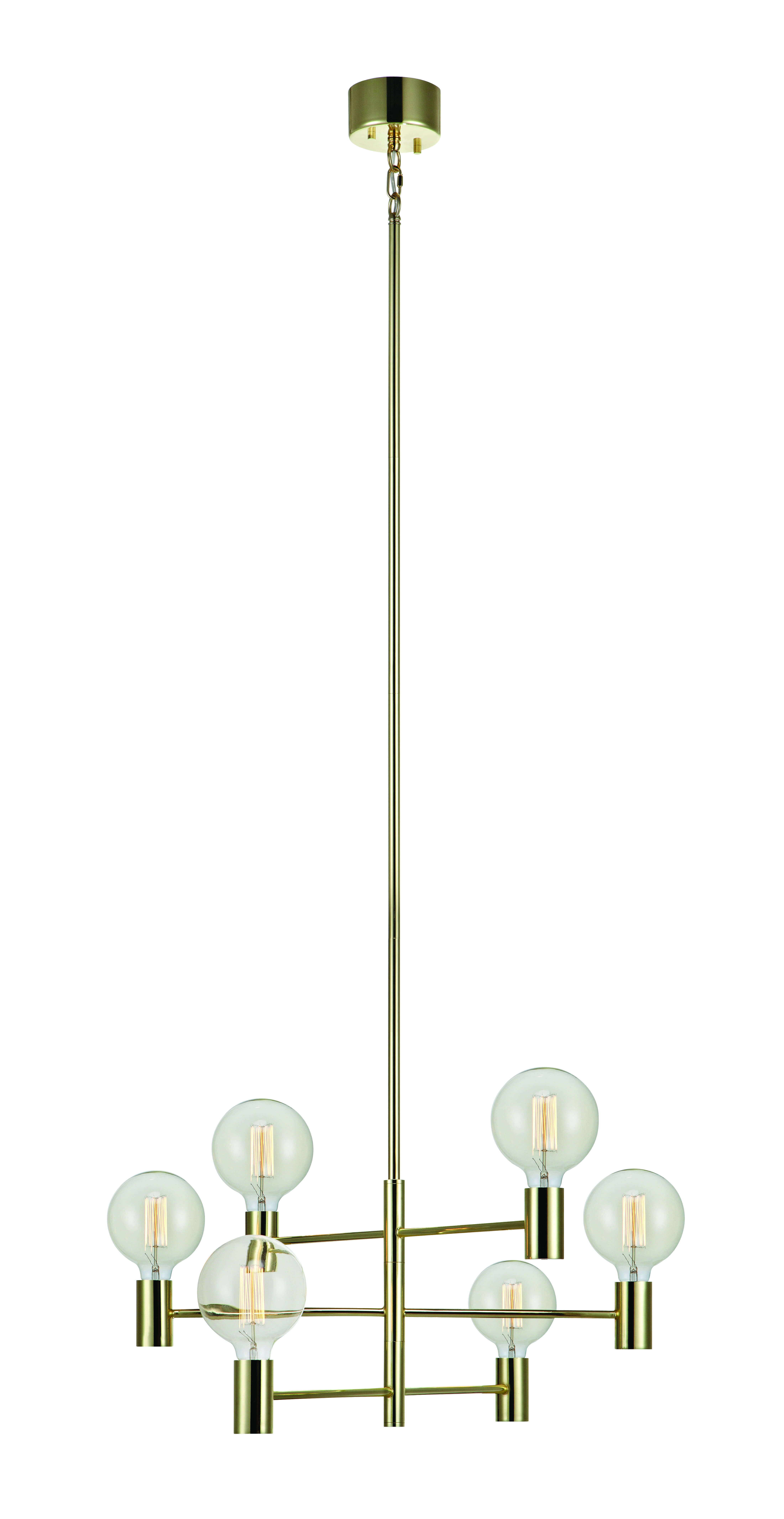 CAPITAL-Suspension 6 lumières avec 3 bras orientables Métal Ø62cm - - 4