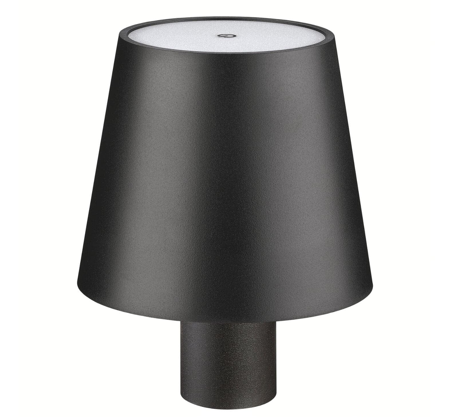 Przenośna lampa stołowa w kształcie kielicha, trójkolorowa, cylindryczna lampa stołowa, do użytku wewnątrz i na zewnątrz, czarna