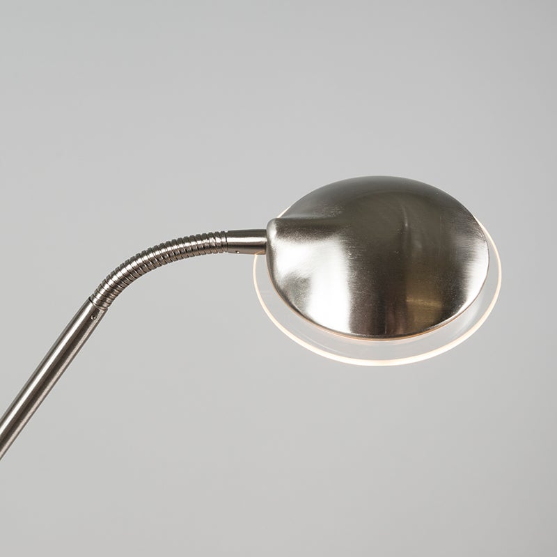 LED Dimmable Lampe de lecture variateur inclus eva - 1 lumière - H 1490 mm - Acier - Moderne - Éclairage intérieur - Salon I Chambre - 5