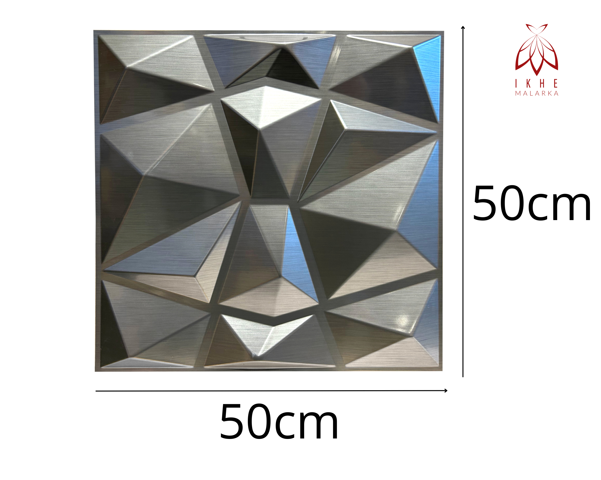 Lot de 12 panneaux muraux 3D en PVC – 3 m² – Effet diamant 