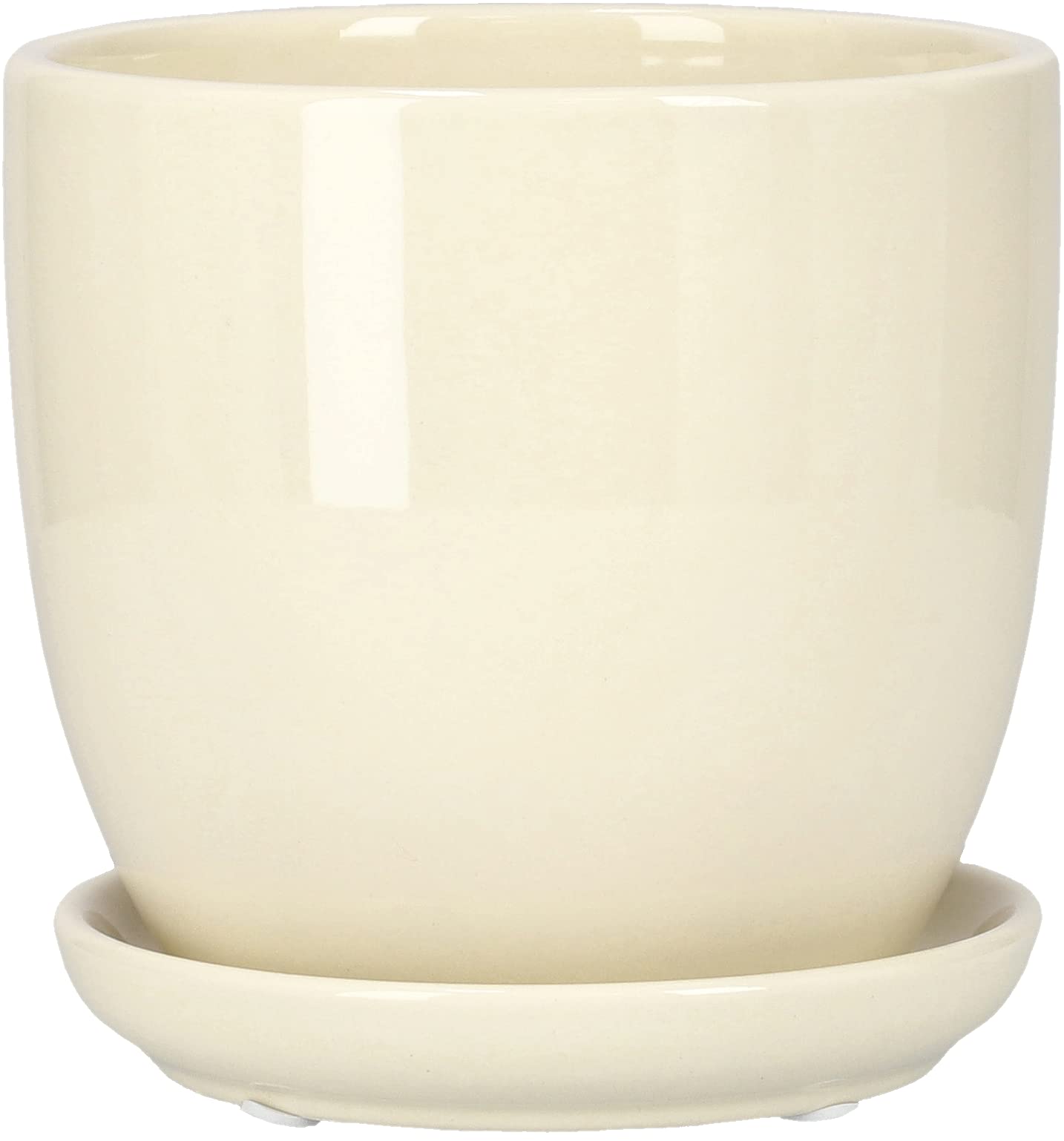 Doniczka donica osłonka ceramiczna szkliwiona z podstawką na kwiaty ø130mm - KOTARBAU - 6