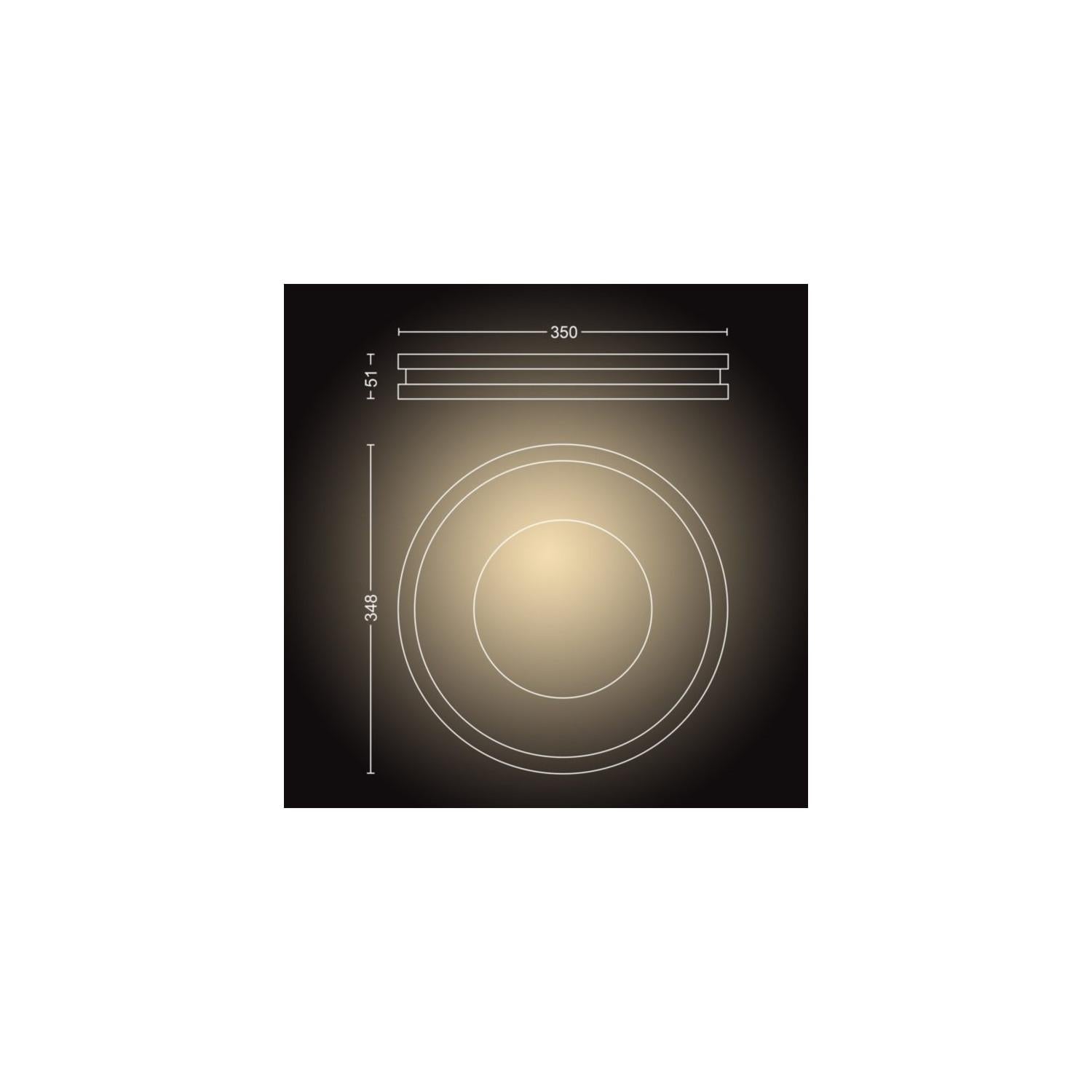 Philips Hue White Ambiance BEING Plafonnier 32W - Blanc, compatible Bluetooth (Télécommande incluse), Alexa, Google Assistant et Apple Homekit - 8