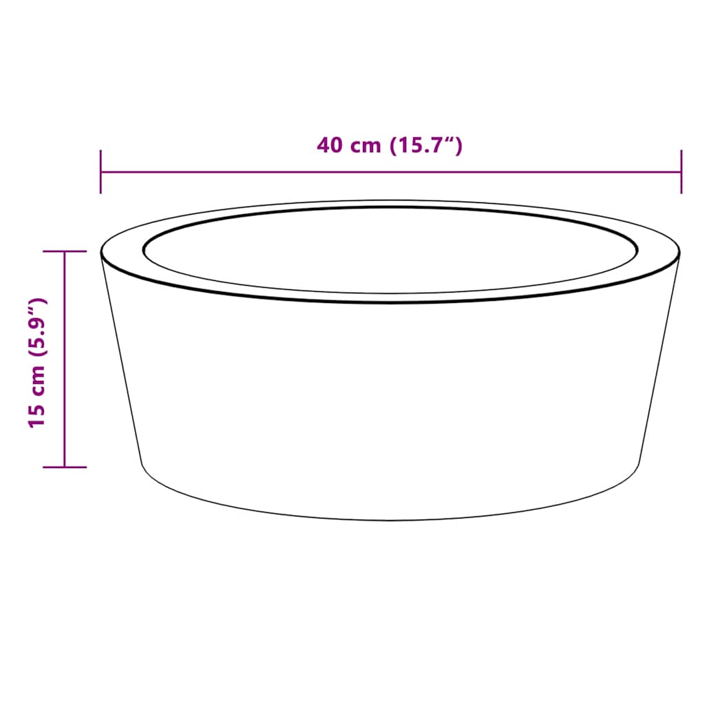 Lavabo Crème Ø40x15 cm Marbre - 9