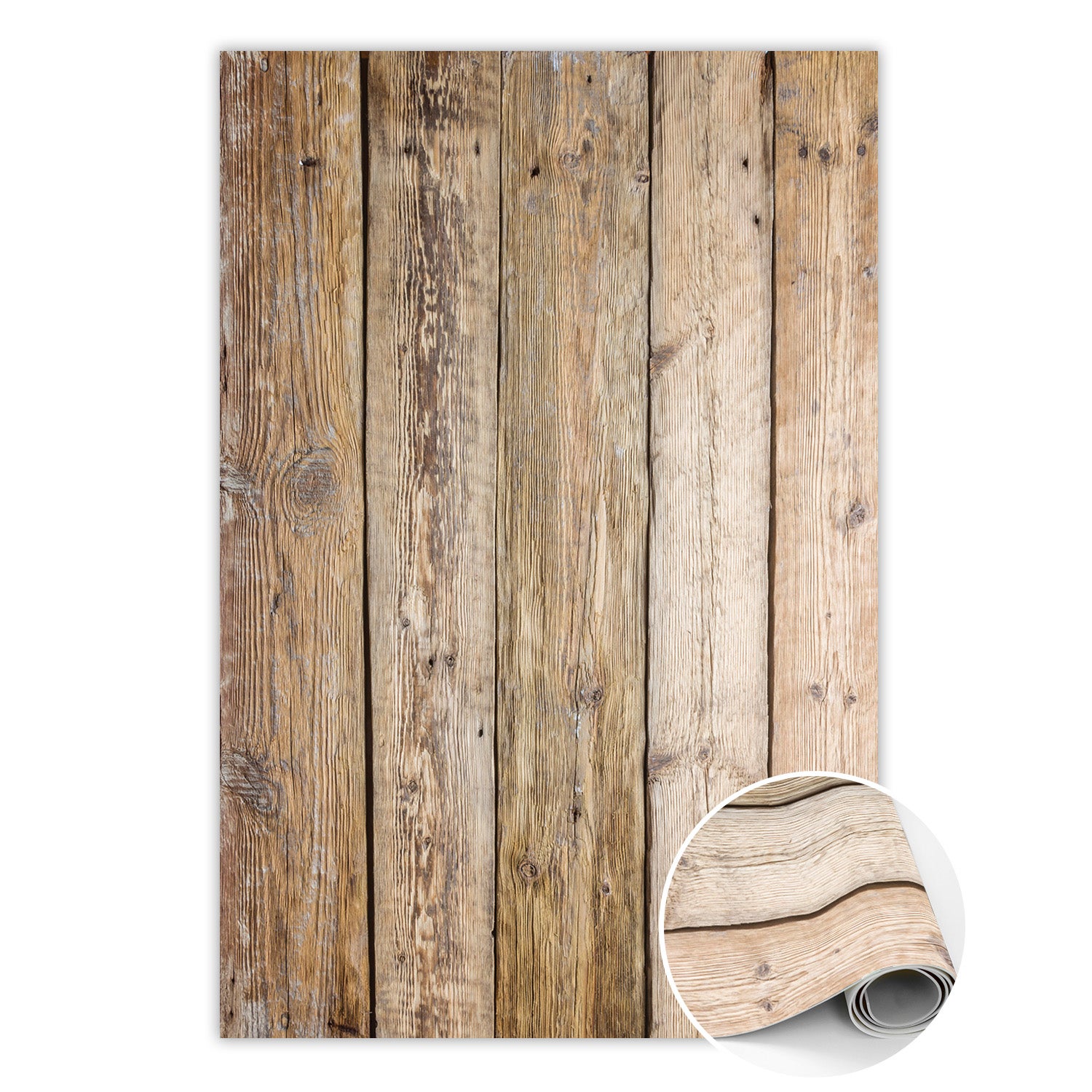 Dywanik winylowy beżowy w linie, mata winylowa dekoracyjna do salonu 140x210 cm – Tulup